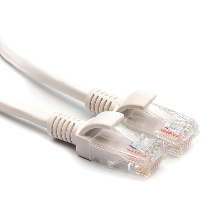 Провід для інтернету HX RJ-45 Cat 5E 145 см Білий мережевий кабель для інтернету LAN патч корд