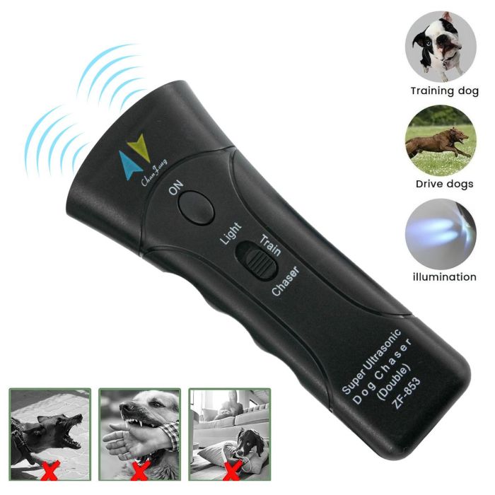 Відлякувач собак Super Ultrasonic ZF-853 Чорний ультразвук для собак - пристрій для відлякування собак