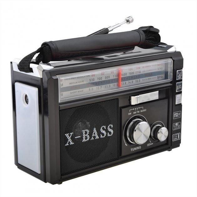 Радіоприймач фм Golon RX-381 Чорний радіо приймач на батарейках з флешкою портативний радіоприймач