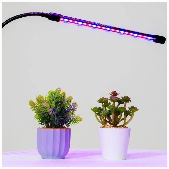 Лампа для рослин подвійна LED Plant Grow Light фітолампа для розсади гнучка - світильник для рослин орхідей