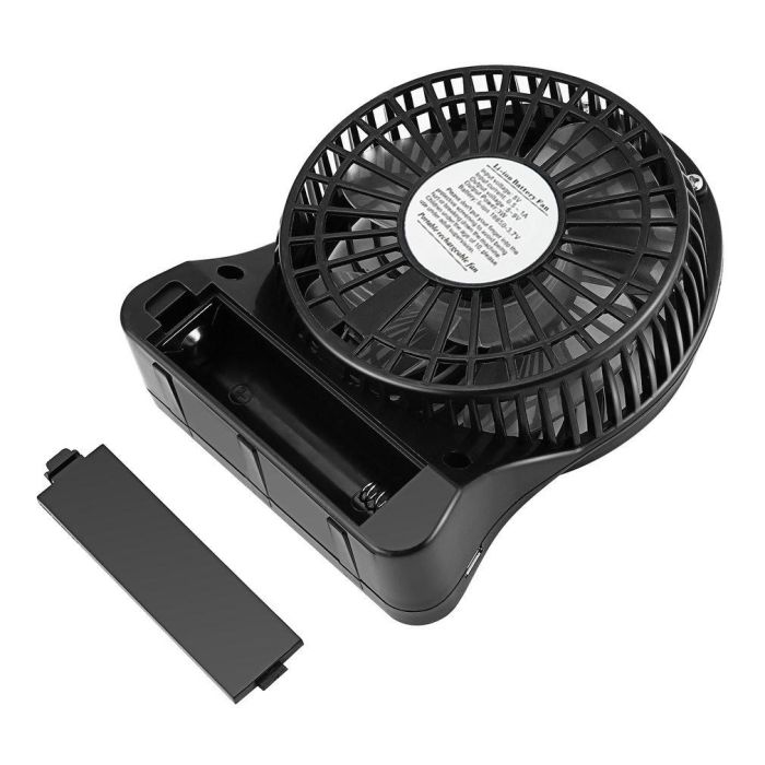 Маленький вентилятор настільний 3W Portable rechargeable fan Чорний міні вентилятор на акумуляторі