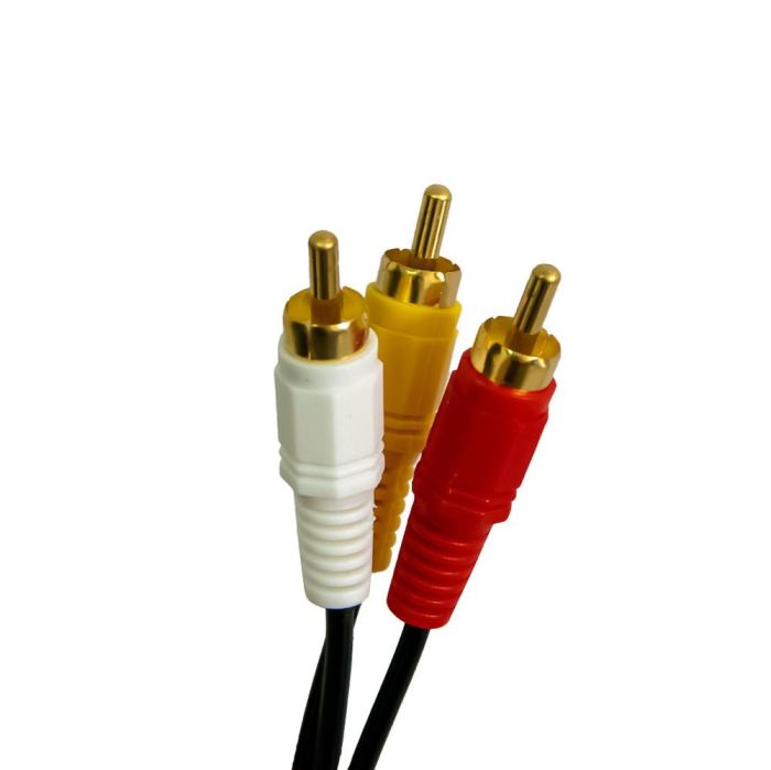 Кабель мультимедійний 3RCA to 3RCA 1.25м кабель тюльпан для приставки/ТВ AV кабель тюльпан