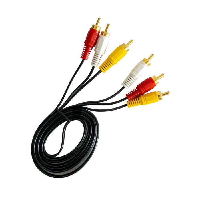 Кабель мультимедійний 3RCA to 3RCA 1.25м кабель тюльпан для приставки/ТВ AV кабель тюльпан