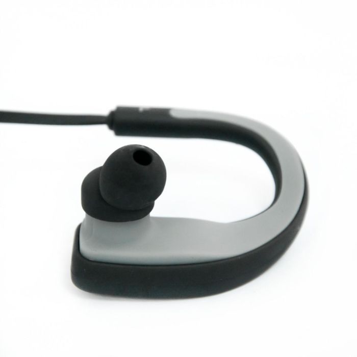 Бездротові навушники для спорту Pom Gear P9X Сіро-чорні блютуз навушники вакуумні із завушним кріпленням