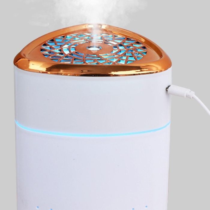 Ультразвуковий зволожувач повітря для дітей із підсвічуванням Heavy Fog Humidifier Білий із бронзовим