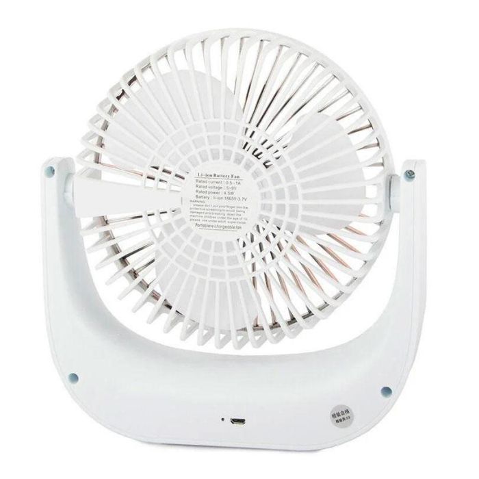Портативний вентилятор настільний Fan Portable F138 Білий USB вентилятор на акумуляторі 4.5W