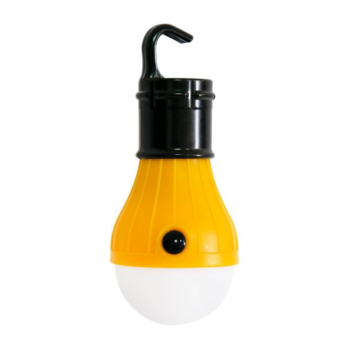 Лампочка на батарейках 3хААА портативна Чорно-помаранчева кемпінговий ліхтар туристичний з гачком