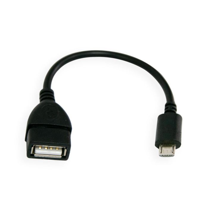 Кабель OTG Чорний перехідник OTG USB Micro USB 10см OTG перехідник з мікро USB на USB otg переходник