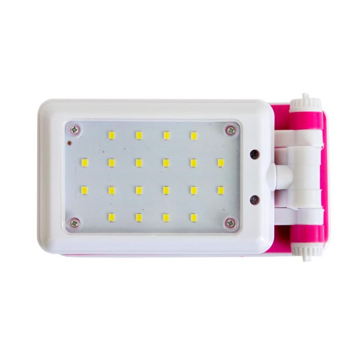 Настільний акумуляторний світильник AostWell 2W BL-1018L Біло-рожевий 20LED світильник з акумулятором