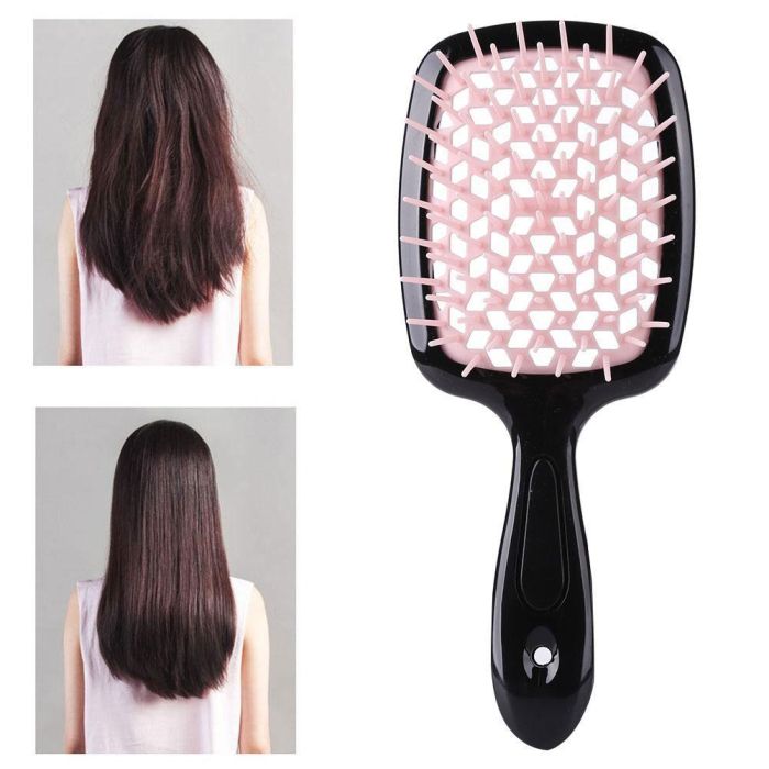 Щітка для волосся Superbrush Janeke Чорний/світло-рожевий розчіска для мокрого волосся расческа для волос