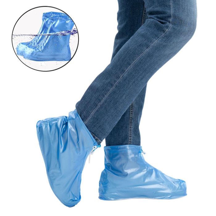 Бахіли від дощу на взуття розмір XL/31см Сині водонепроникні чохли для взуття дождевик на обувь