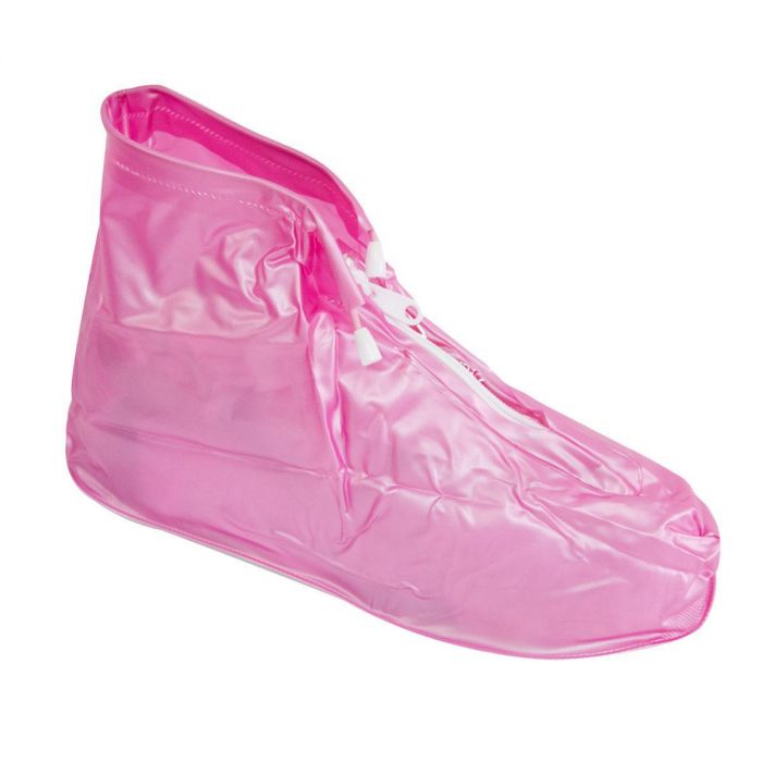 Чохли на взуття від дощу розмір XL - 31см Рожеві бахіли-дощовики для взуття чехлы на обувь от дождя