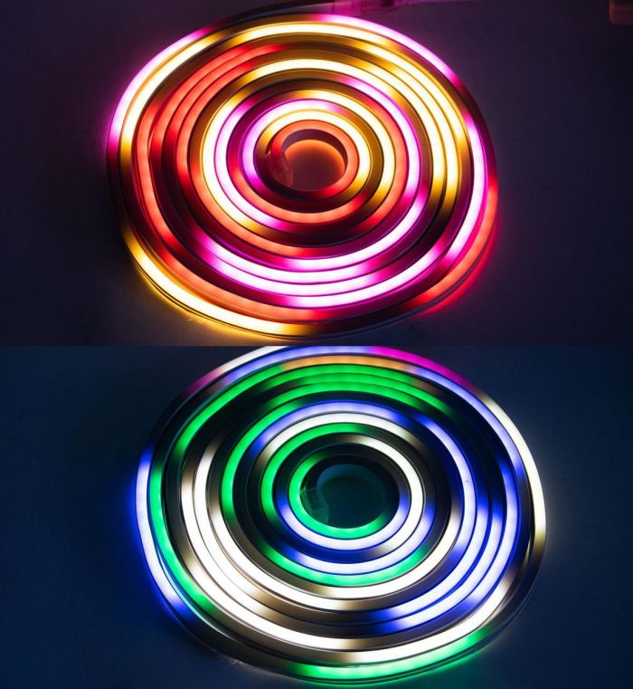 Неонова стрічка світлодіодна Різнокольорова Rope Light 5м гнучкий неон - діодна лента неоновая лента